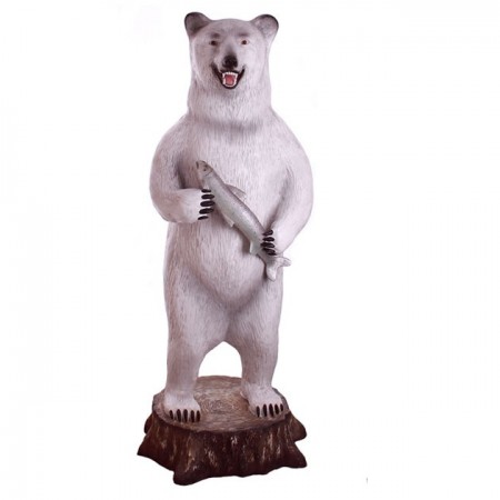 Niedźwiedź , grizzly z rybą 160 cm - figura reklamowa